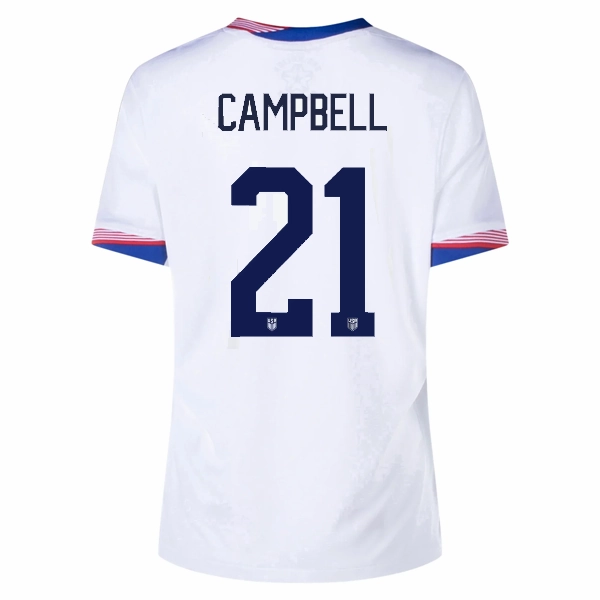 Nike Womens United States Carolyn Jane Campbell Home Jersey 24/25 (White) Cozy Performance Mesh Design