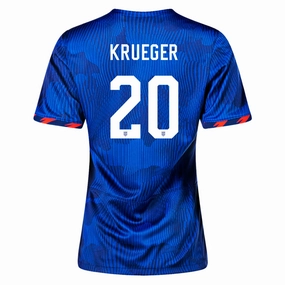 Nike Womens United States Casey Krueger 4 Star Away Jersey 23/24 w/ 2019 World Cup Champion Patch (Hyper Royal/Loyal Blue) Athletic Performance Enhancement Eco Conscious Dye Process
