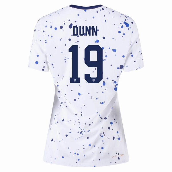 match day Nike Womens United States Crystal Dunn 4 Star Authentic Match Home Jersey 23/24 w/ 2019 World Cup Champions Patch (White/Loyal Blue)