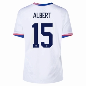 Flexible Collar Design Daily Comfort Nike Womens United States Korbin Rose Albert Home Jersey 24/25 (White)