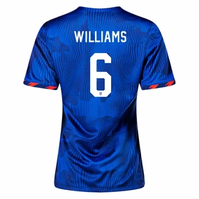 Nike Womens United States Lynn Williams 4 Star Away Jersey 23/24 w/ 2019 World Cup Champion Patch (Hyper Royal/Loyal Blue) Low Profile Drop Shoulder Temperature Regulating Fiber
