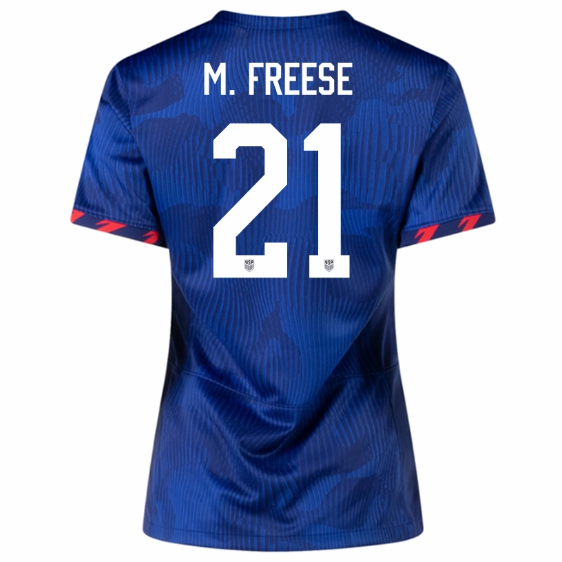 Rush Ready Motion Design Nike Womens United States Matt Freese Away Jersey 23/24 (Hyper Royal/Loyal Blue)