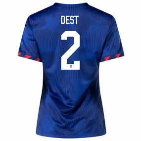 Versatile Fit Nike Womens United States Sergino Dest Away Jersey 23/24 (Hyper Royal/Loyal Blue)
