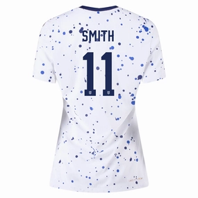 Climate Control Nike Womens United States Sophia Smith 4 Star Authentic Match Home Jersey 23/24 w/ 2019 World Cup Champions Patch (White/Loyal Blue)
