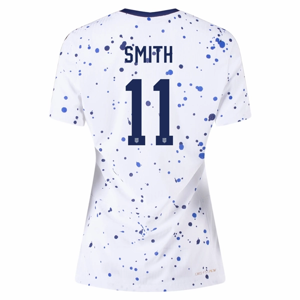 Climate Control Nike Womens United States Sophia Smith 4 Star Authentic Match Home Jersey 23/24 w/ 2019 World Cup Champions Patch (White/Loyal Blue)