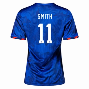 Stretchable Knit Material Quick Access Side Vents Nike Womens United States Sophia Smith 4 Star Away Jersey 23/24 w/ 2019 World Cup Champion Patch (Hyper Royal/Loyal Blue)