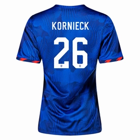 Nike Womens United States Taylor Kornieck 4 Star Away Jersey 23/24 w/ 2019 World Cup Champion Patch (Hyper Royal/Loyal Blue) Dynamic Movement Adaptation Reflective details