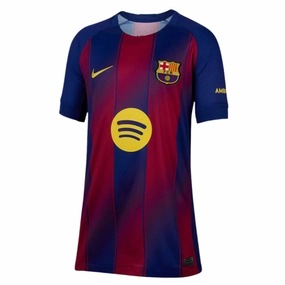 Sporty Feel Smooth Coverage Nike Youth FC Barcelona Home Jersey 25/26 (Deep Royal Blue/Midwest Gold)