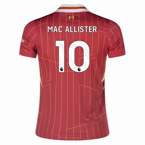 High Visibility Trim UV Protective Coating Nike Youth Liverpool Alexis Mac Allister Home Jersey 24/25 (Gym Red/Chrome Yellow)