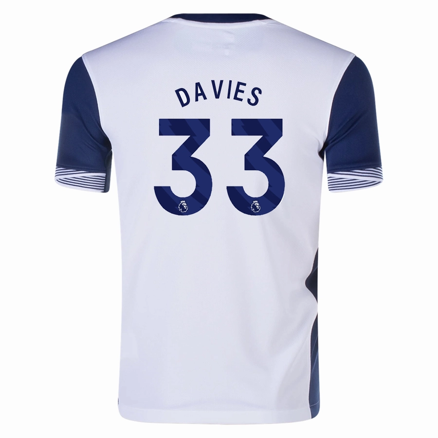 Nike Youth Tottenham Ben Davies Home Jersey 24/25 (White/Navy) Dynamic Texture