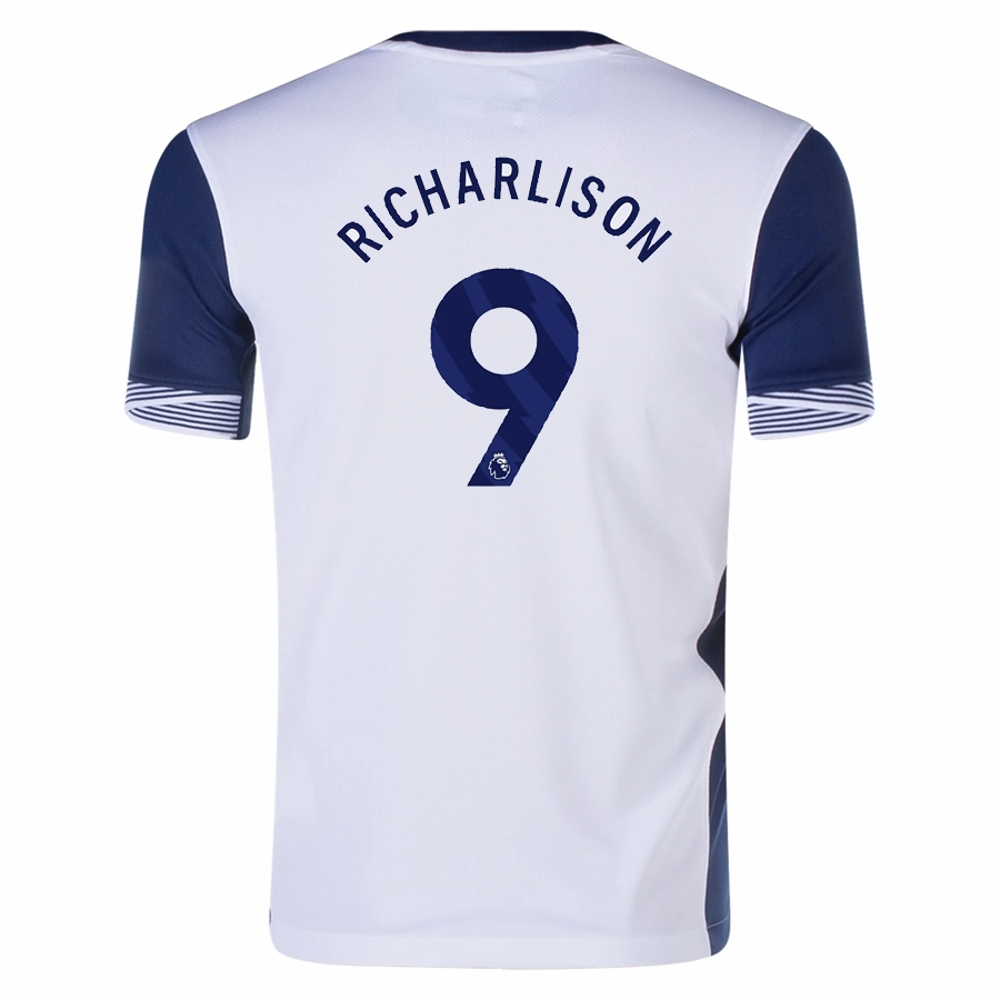 Nike Youth Tottenham Richarlison Home Jersey 24/25 (White/Navy) Bold Lettering Dynamic Tension Banding