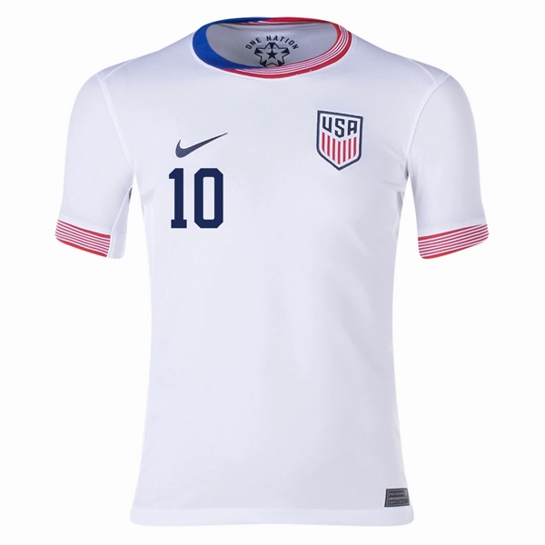 Nike Youth United States Christian Pulisic Home Jersey 24/25 (White) Training session