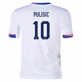 Nike Youth United States Christian Pulisic Home Jersey 24/25 (White) Quick Evaporate Technology Climate Control