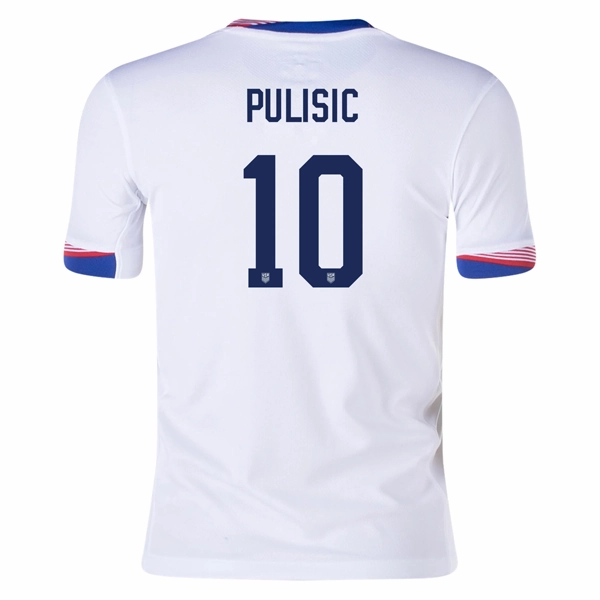 Nike Youth United States Christian Pulisic Home Jersey 24/25 (White) Run Control