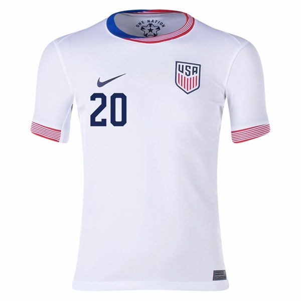 Nike Youth United States Folarin Balogun Home Jersey 24/25 (White) Lightweight Fabric Outdoor Gear
