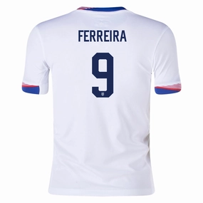 Nike Youth United States Jesus Ferreira Home Jersey 24/25 (White) Gym Essentials Quick Release Zipper Features