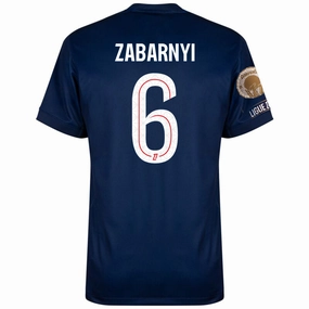 Classic Fit Breathe Easy Nike Zabarnyi Men's PSG Home Jersey 25/26 w/ Ligue 1 Patch   Champions Patch (Navy/Red/White)
