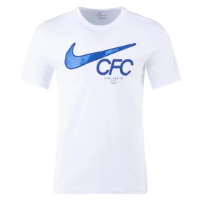 Niken Chelsea Swoosh T-Shirt 24/25 (White) Breathable Style Sleek Design