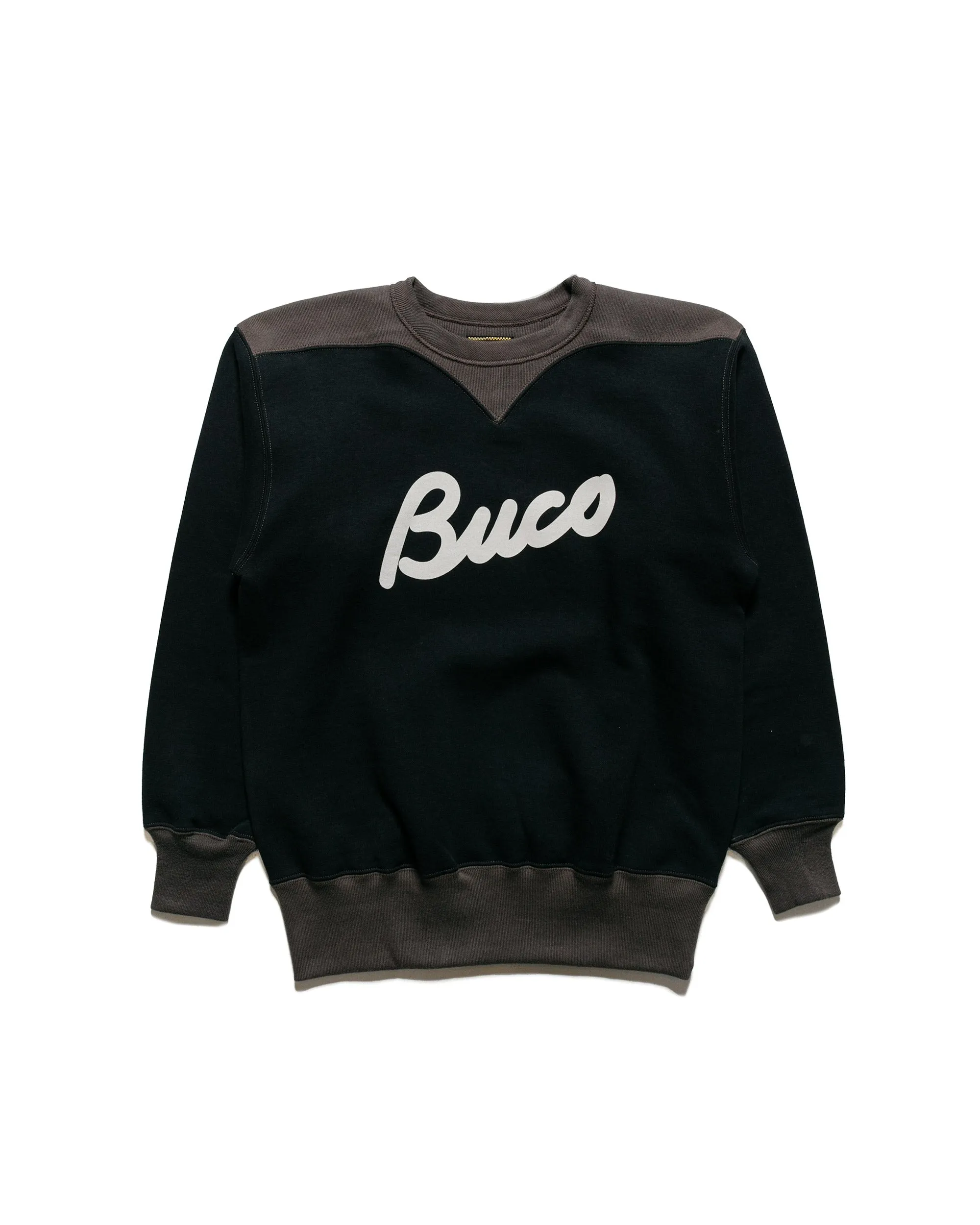 Outdoor Minimal Layer Up The Real McCoy's BC23105 Buco Two-Tone Sweatshirt / Buco Black/Grey