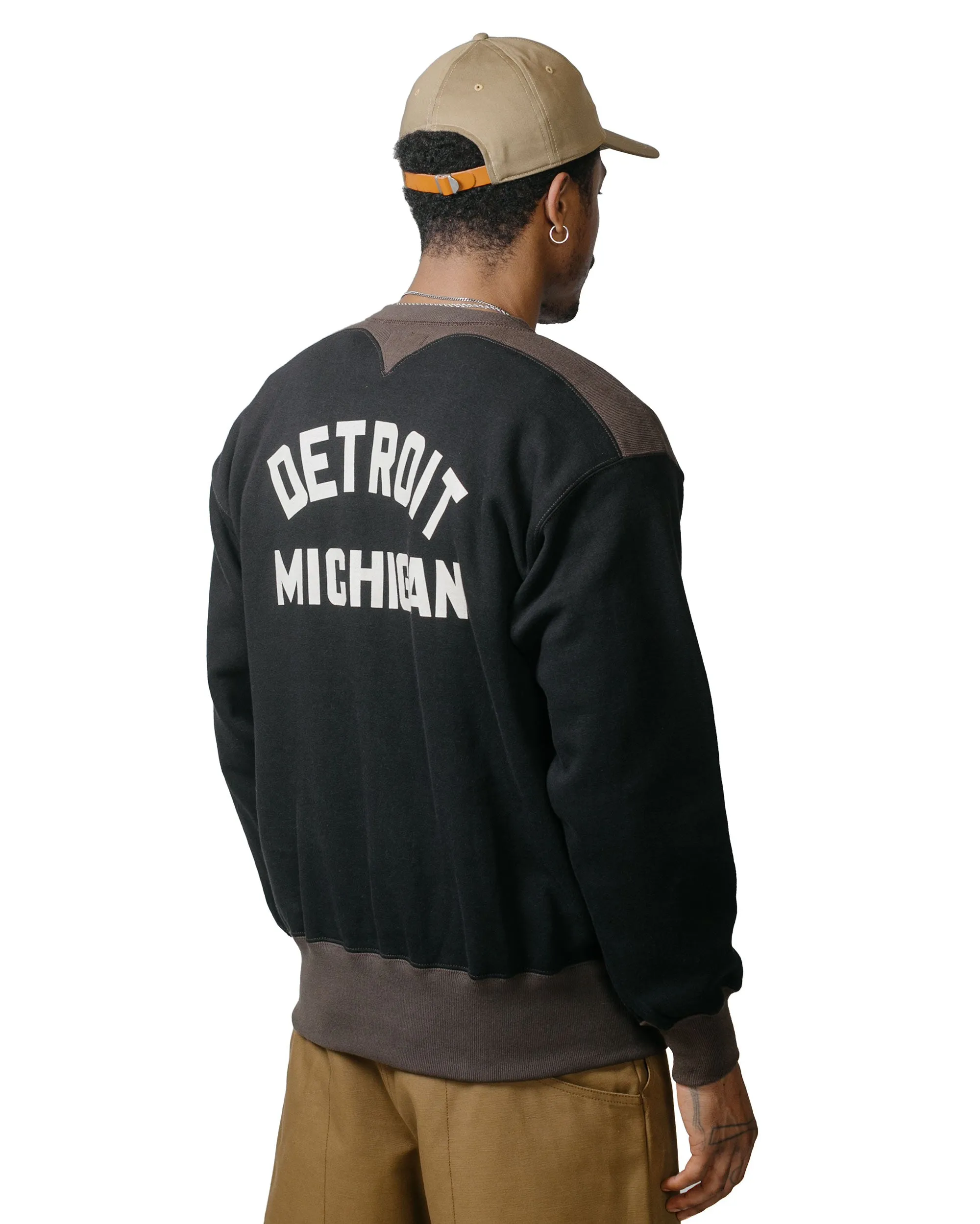 The Real McCoy's BC23105 Buco Two-Tone Sweatshirt / Buco Black/Grey Matte Finish