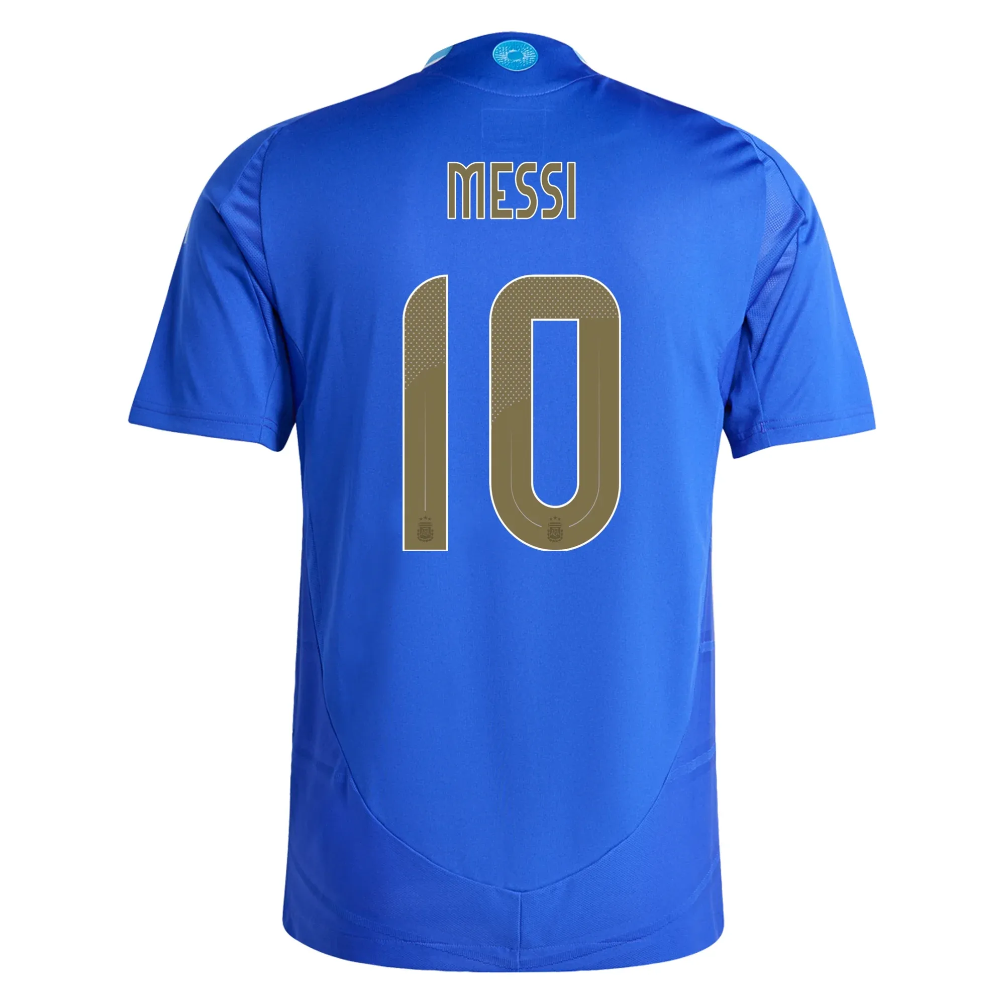 adidas Argentina Authentic Lionel Messi Away Jersey 24/25 (Lucid Blue/Blue Burst) Bold Lettering Multi Zone Ventilation