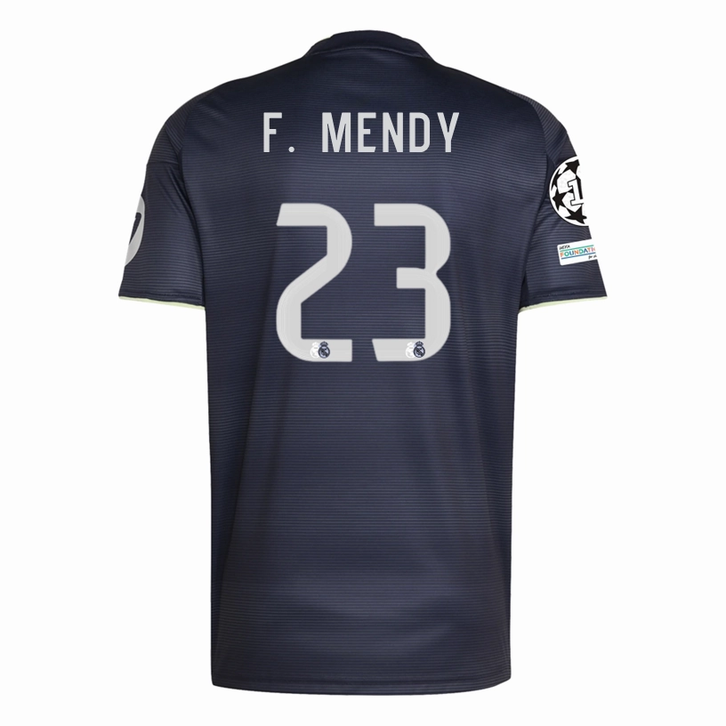 Effortless Comfort adidas F. Mendy Real Madrid 25/26 Away Jersey w/ Champions League Patches (Legend Ink)