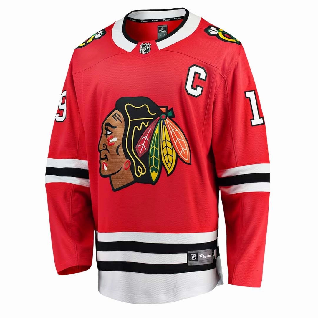 Fanatics - Men's Chicago Blackhawks Jonathan Toews Breakaway Jersey (879M CBHH H37 T19) Active Weekend Eco Friendly Blend