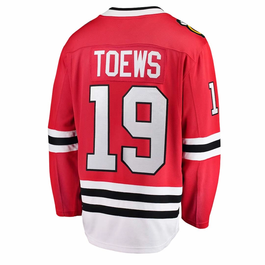 Fanatics - Men's Chicago Blackhawks Jonathan Toews Breakaway Jersey (879M CBHH H37 T19) Eco Friendly Dye Process Sport Layer