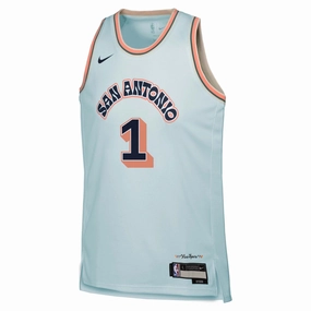 Comfortable Inner Lining Junior's NBA San Antonio Spurs Victor Wembanyama 2024/25 City Edition Swingman Jersey