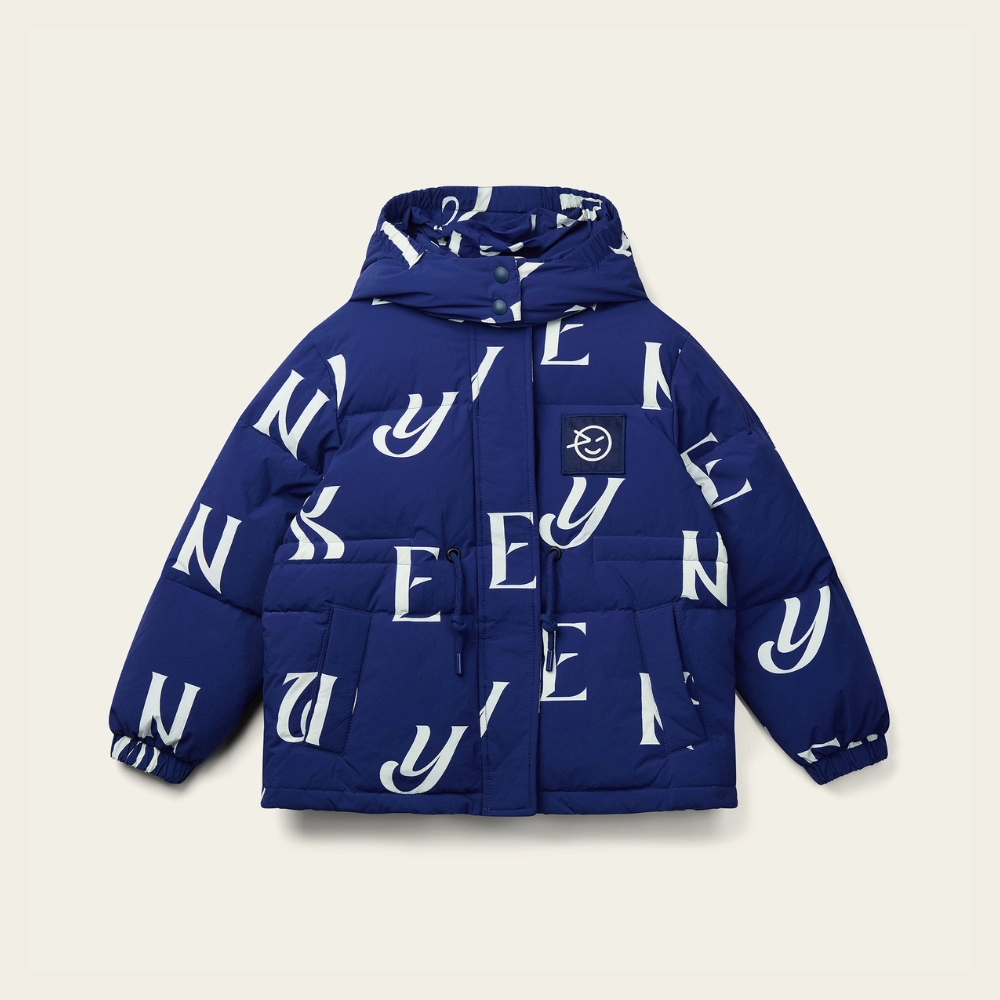 Oversized style Wynken Kukka Down Jacket, Wnk Brand Navy