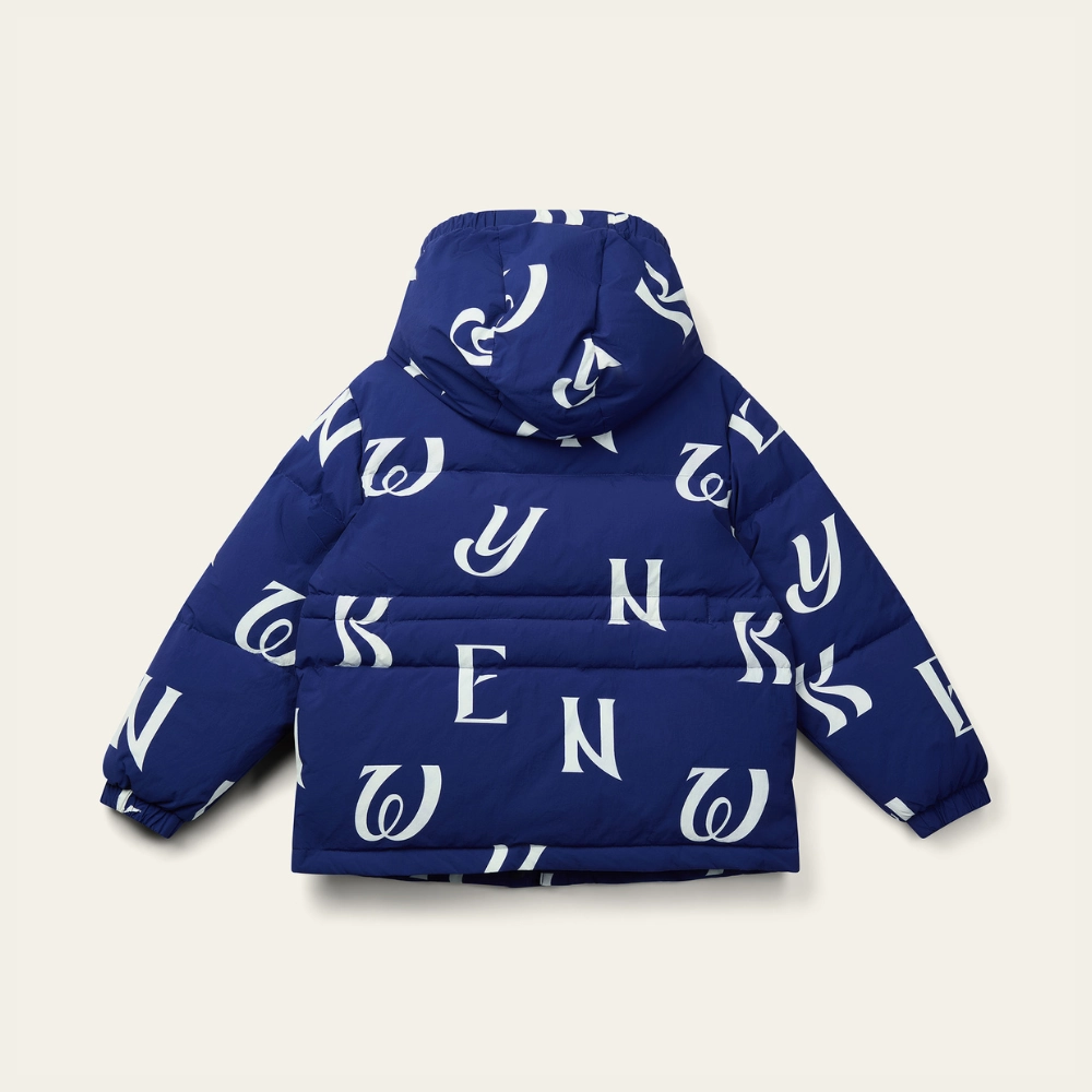 Wynken Kukka Down Jacket, Wnk Brand Navy Clean Minimal Look LowProfileStitching