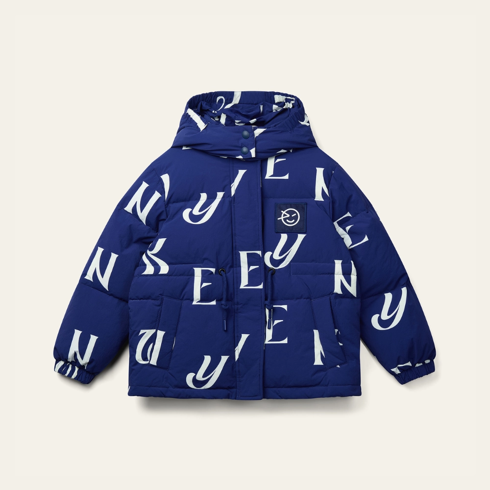 Wynken Kukka Down Jacket, Wnk Brand Navy Relaxed Comfort