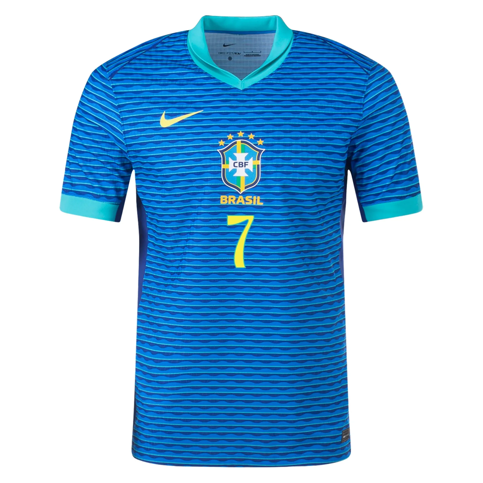 Nike Brazil Authentic Vini Jr. Away Jersey 24/25 Soar/Dynamic Yellow) Training Ready Gear