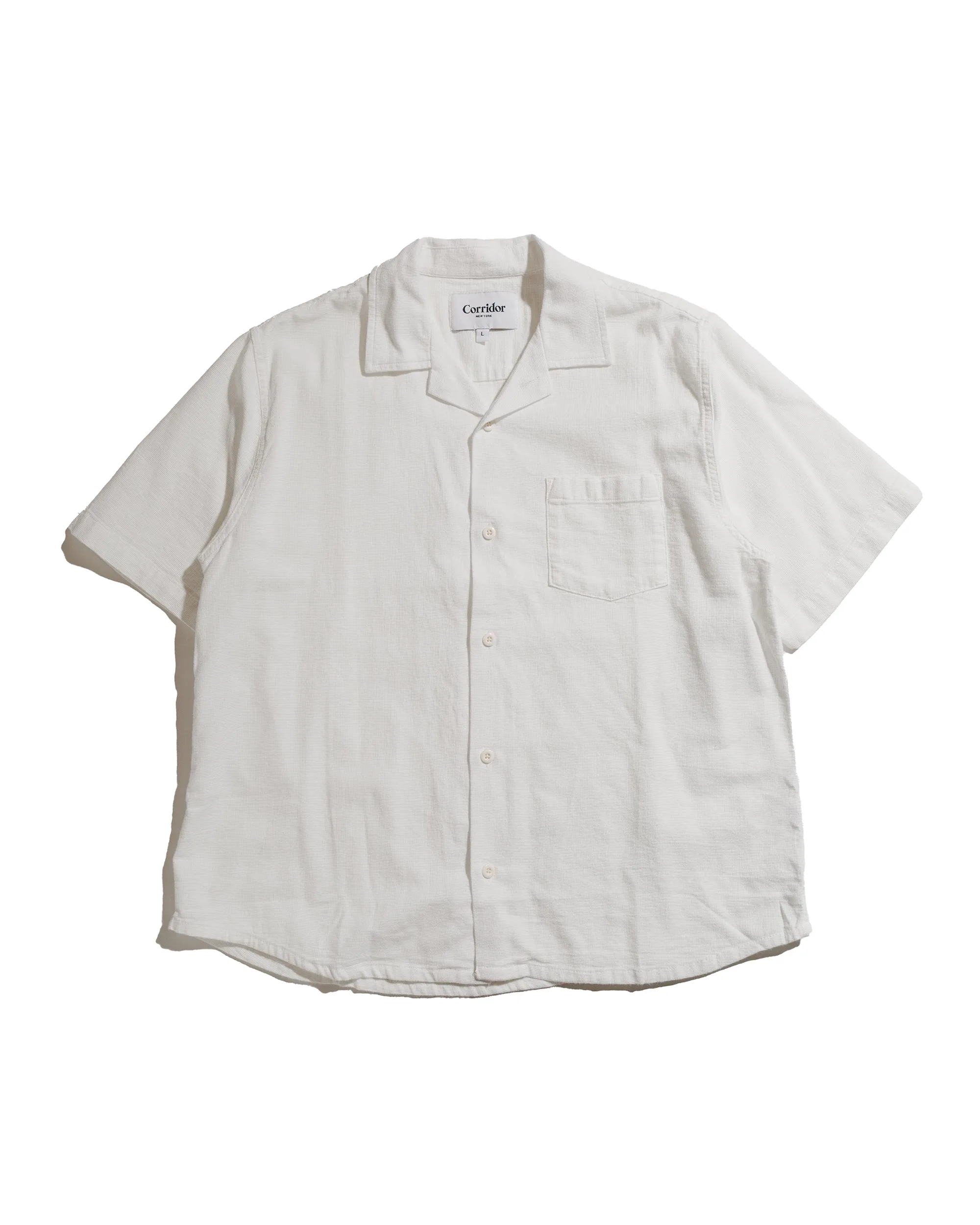 Corridor Hopsack SS White Two Tone Stitching