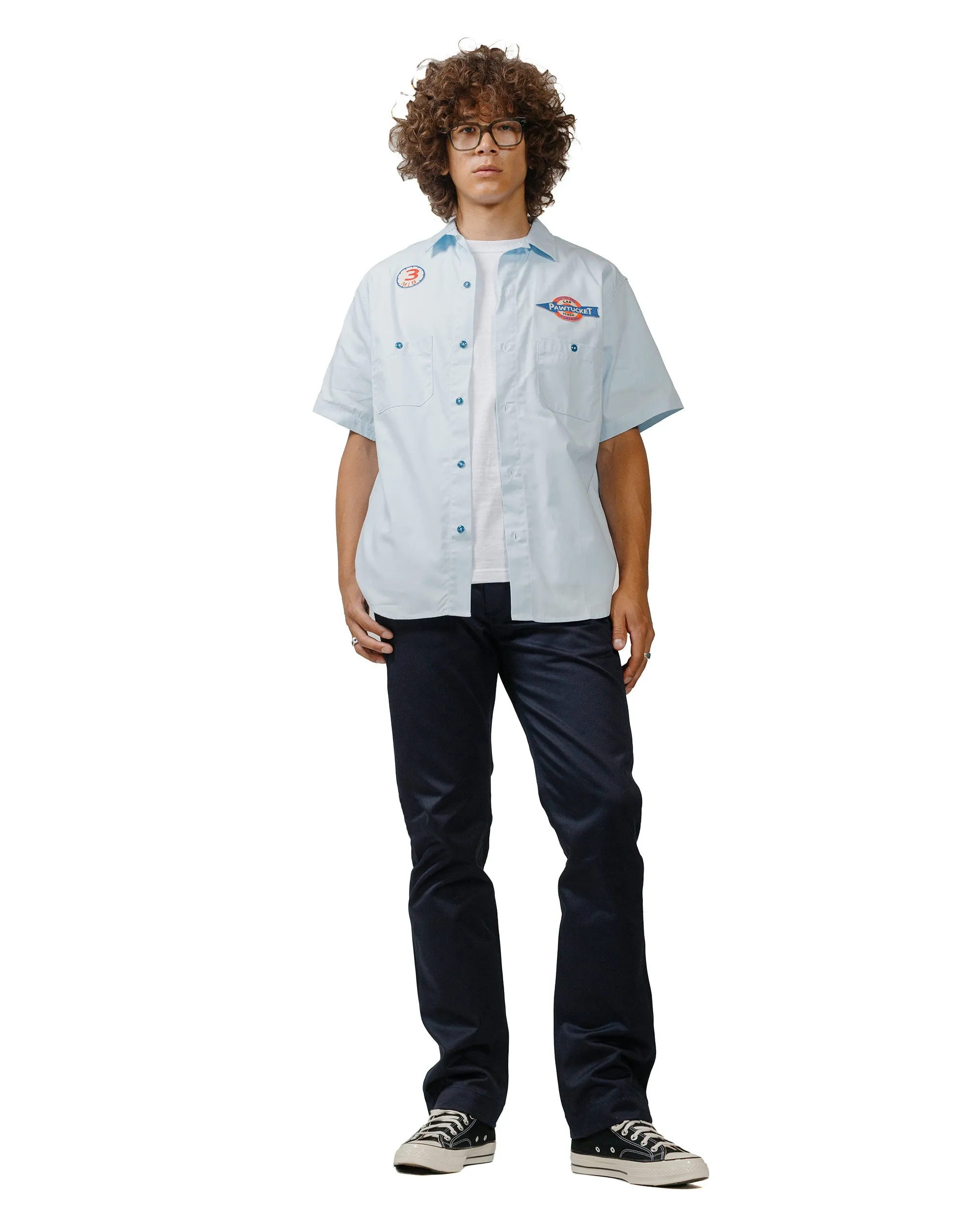 The Real McCoy's MS24005 Cotton Serviceman Shirt / Pawtucket Light Blue Brunch Outfit