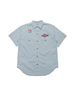 The Real McCoy's MS24005 Cotton Serviceman Shirt / Pawtucket Light Blue Floral Motif Layering Piece