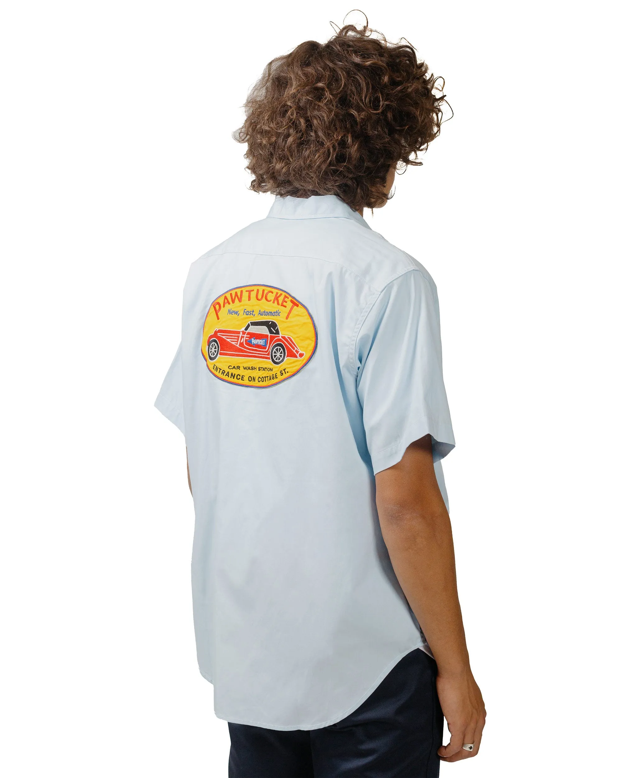The Real McCoy's MS24005 Cotton Serviceman Shirt / Pawtucket Light Blue Tall Length