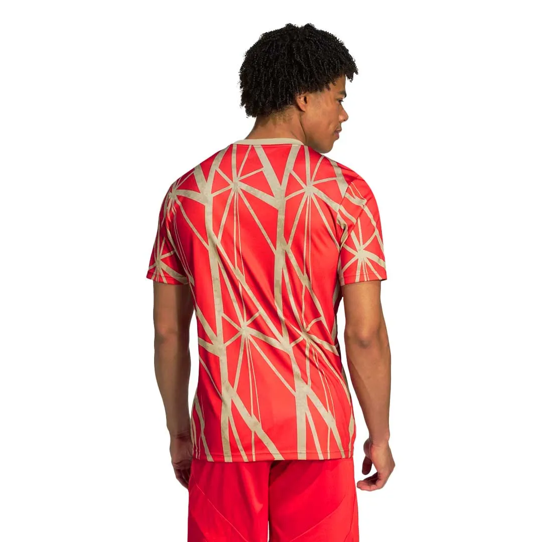 adidas - Men's FC Bayern Munich Pre Match Jersey (JD8335) Quick Drying Performance Material Ribbed Collar Style