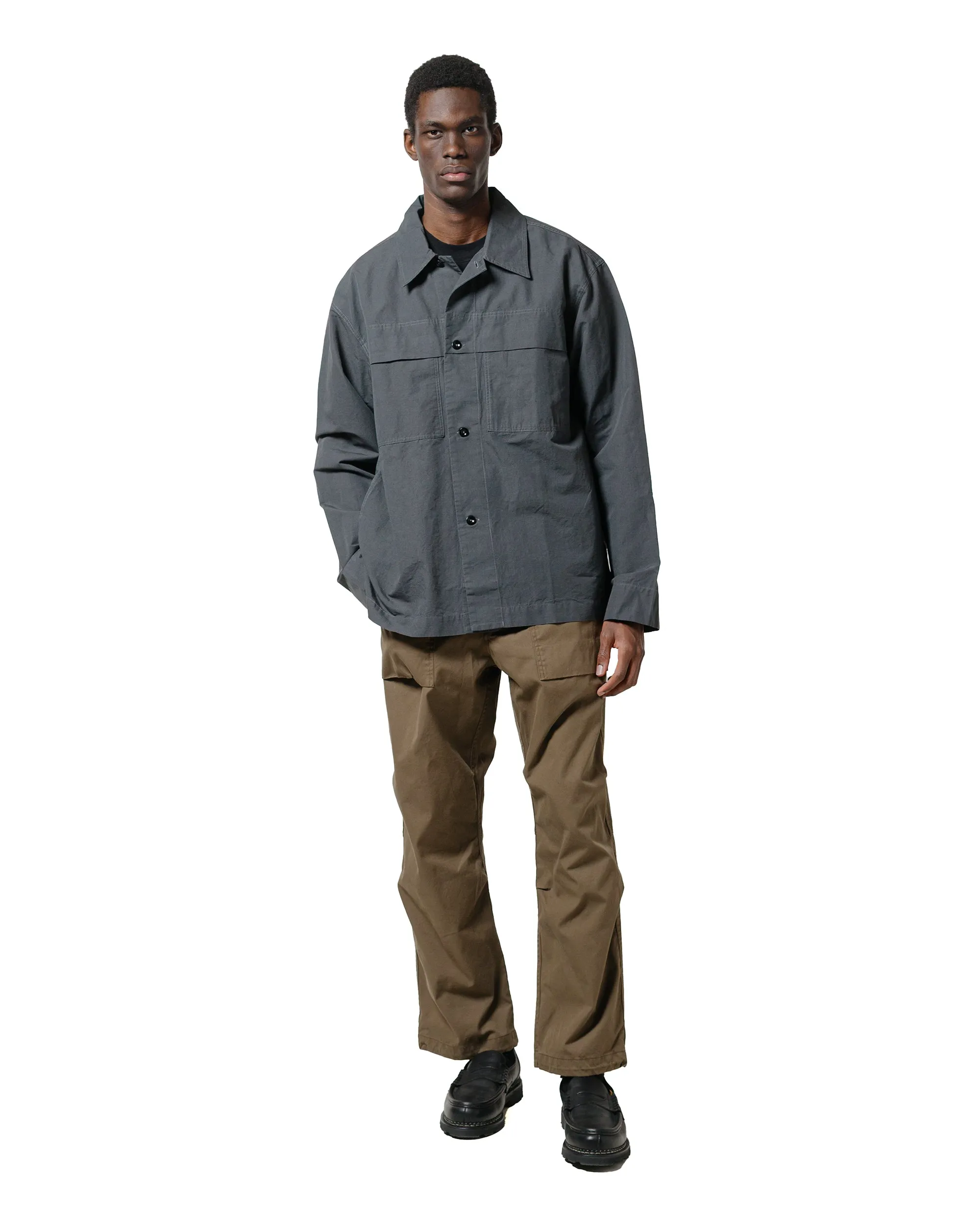 Neutral Colors Anti Cling Fabric MHL Storm Flap Shirt Dry Cotton Linen Carbon