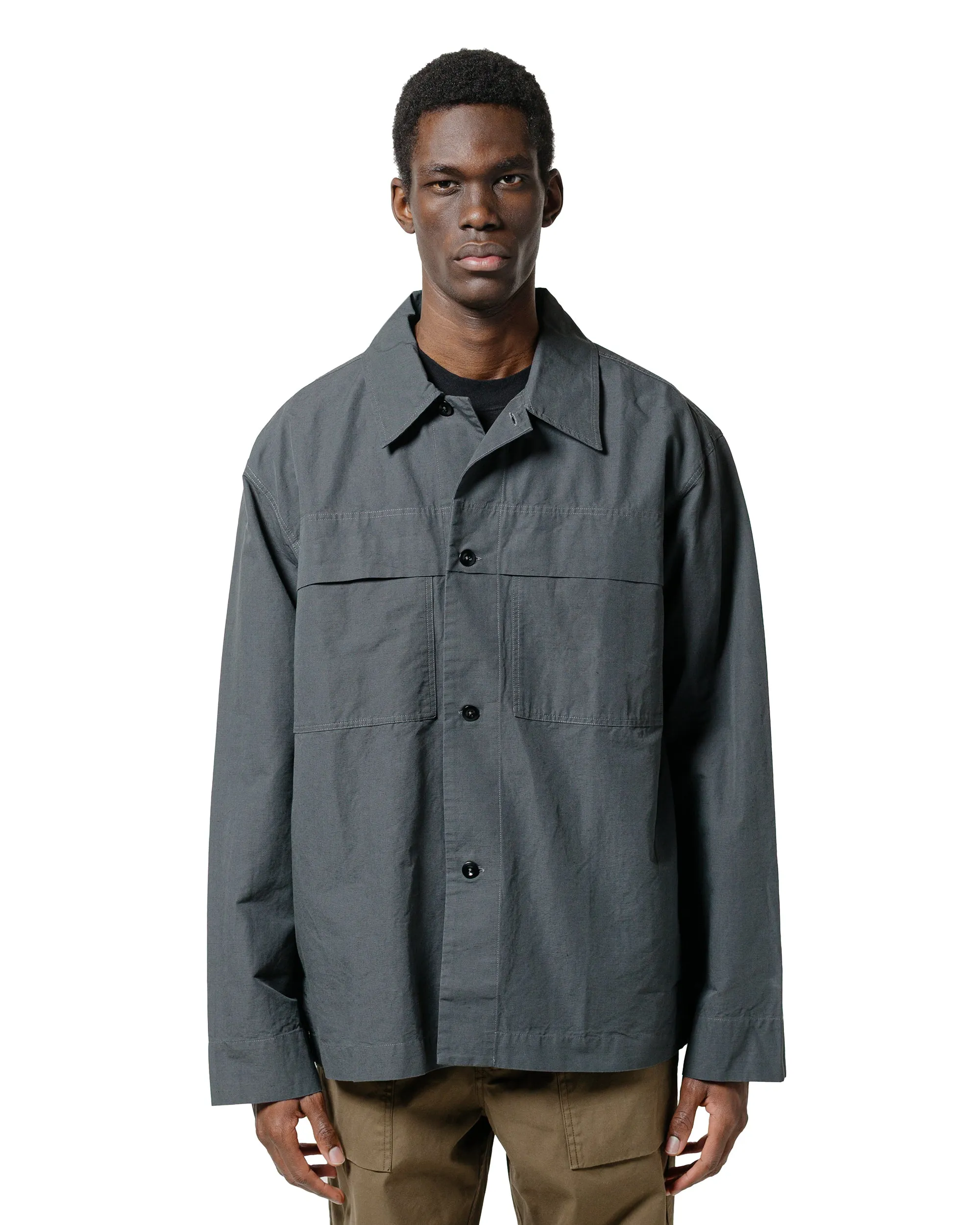 MHL Storm Flap Shirt Dry Cotton Linen Carbon Loose Fit Comfort Stretch