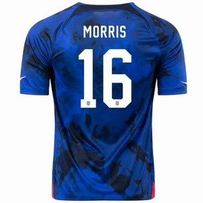 Performance Driven Nike United States Jordan Morris Away Jersey 22/23 (Bright Blue/White)