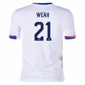 Nike Youth United States Timothy Weah Home Jersey 24/25 (White) Easy Flow