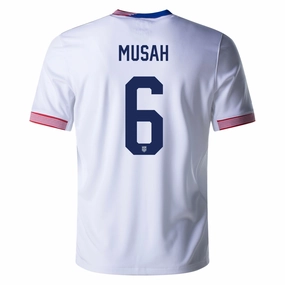 Sleek lines Comfort-Based Gear Nike United States Yunus Musah Home Jersey 24/25 (White)