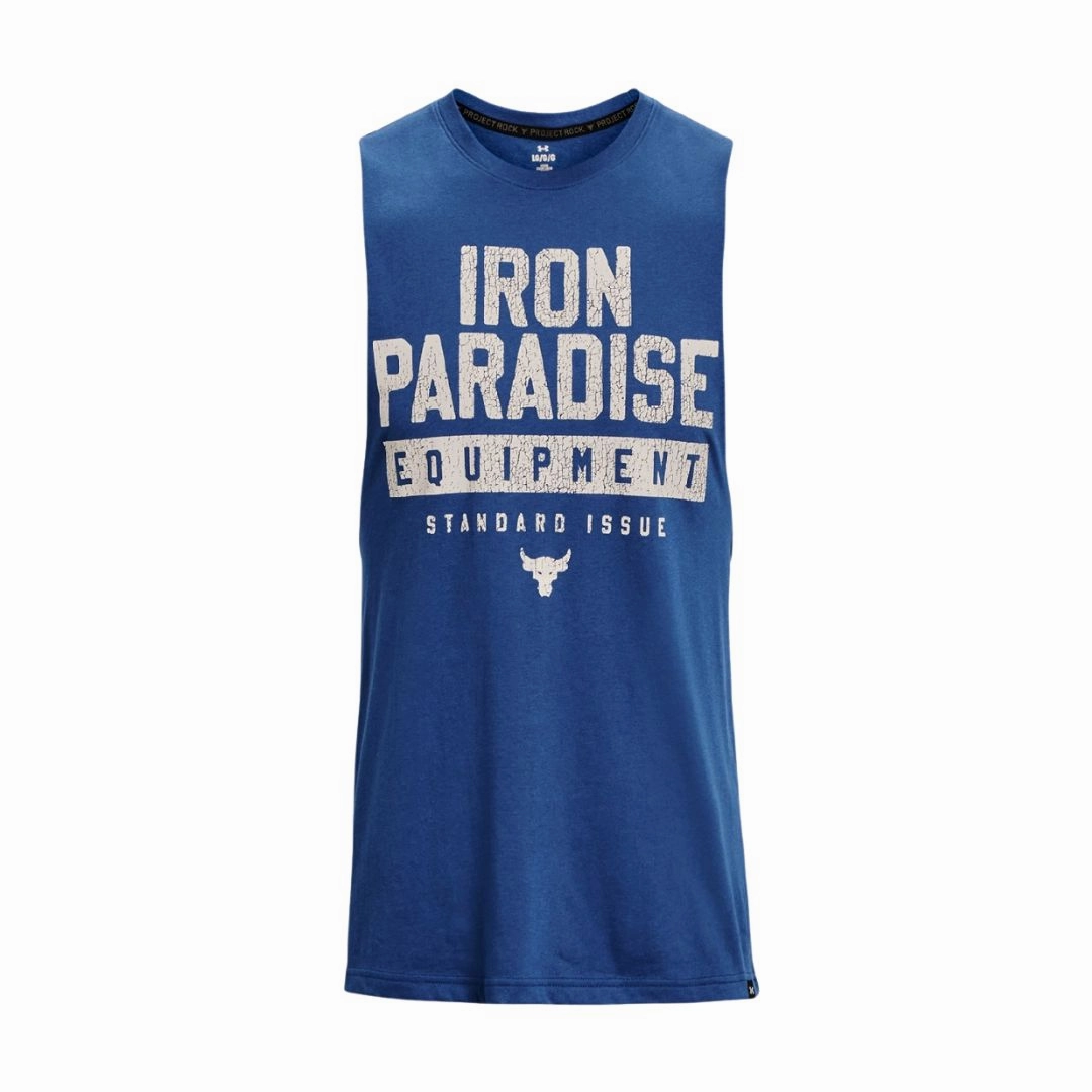 Laser Cut Edges Project Rock Iron Muscle Tank Top