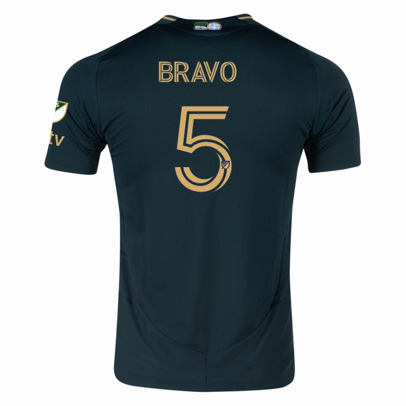 adidas Claudio Bravo Portland Timbers Authentic Home Jersey w/ MLS & Apple Patch 25/26 (Green/Gold) Clean Structure