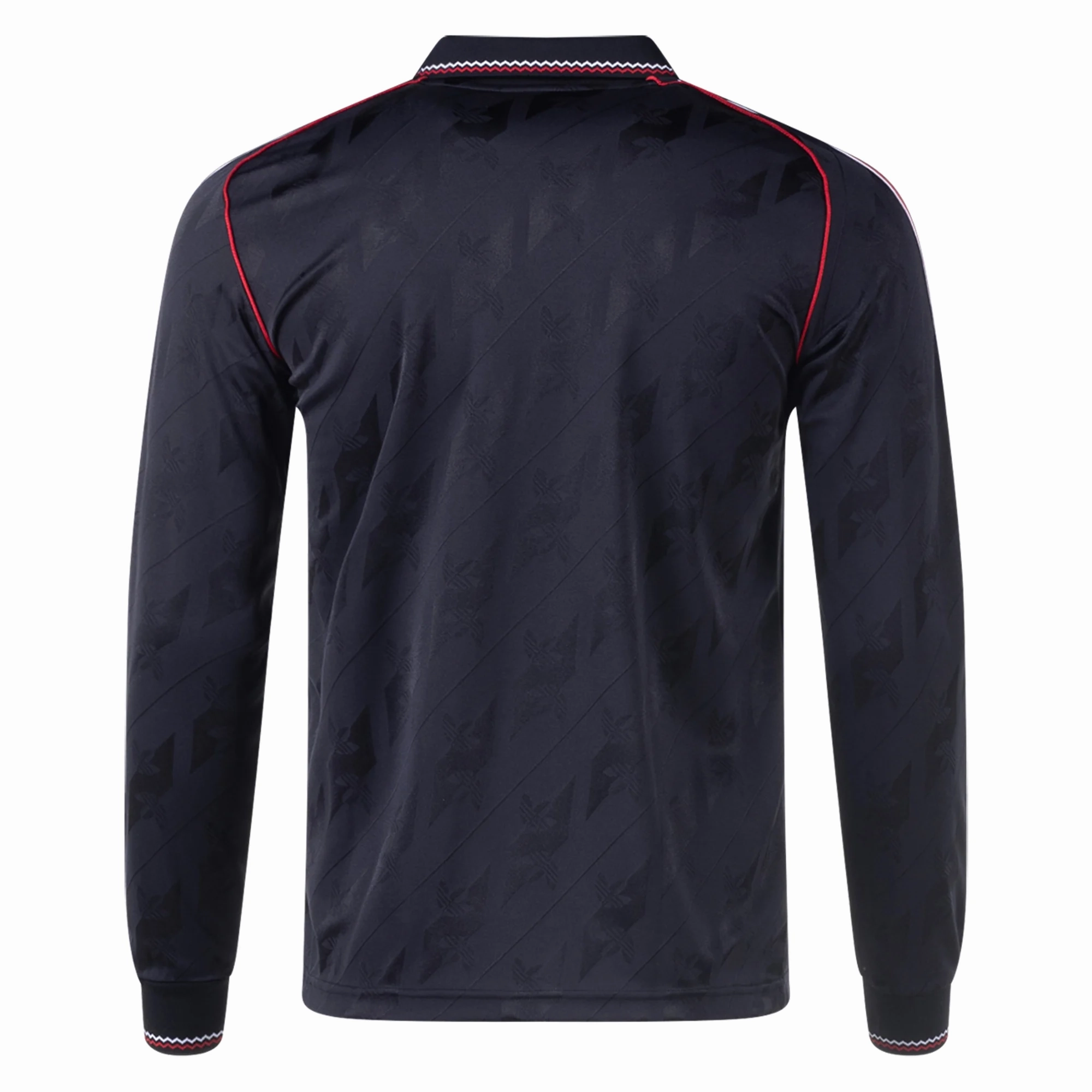 adidas Manchester United Lifestyler Long Sleeve Jersey 24/25 (Black/Red) Relaxed Silhouette