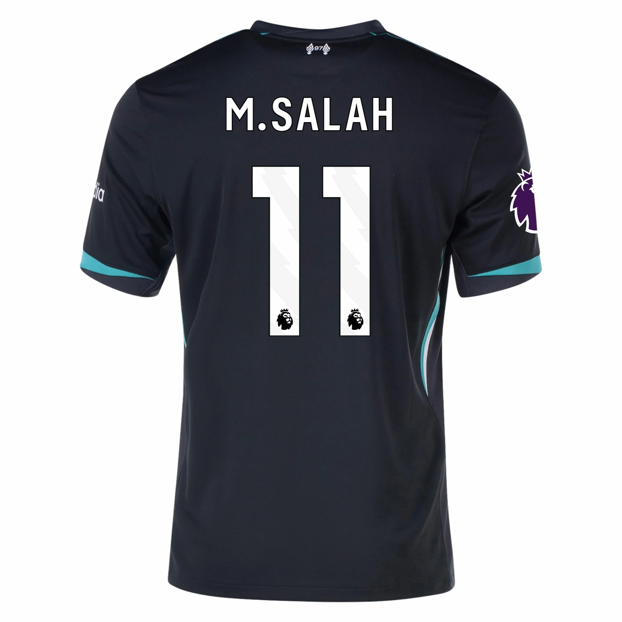 Agile Fit Nike Liverpool Mohamed Salah Away Jersey w/ EPL Patch 24/25 (Night Forest/Washed Teal)
