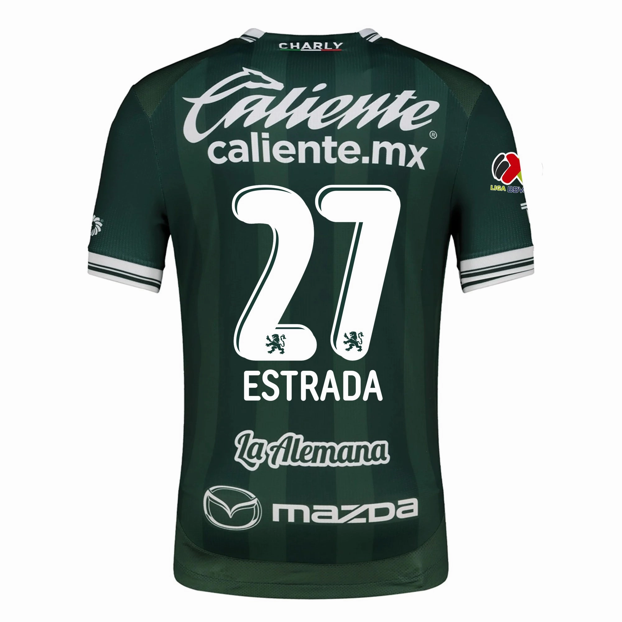 Charly Angel Estrada Men's Leon FC Home Jersey 25/26 w/ BBVA Liga Patch (Green) Silent Fit