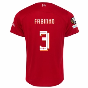 Nike Liverpool Fabinho Home Jersey w/ Europa League Patches 23/24 (Red/White) Hollow Core Fiber Stretch Fabric Technology