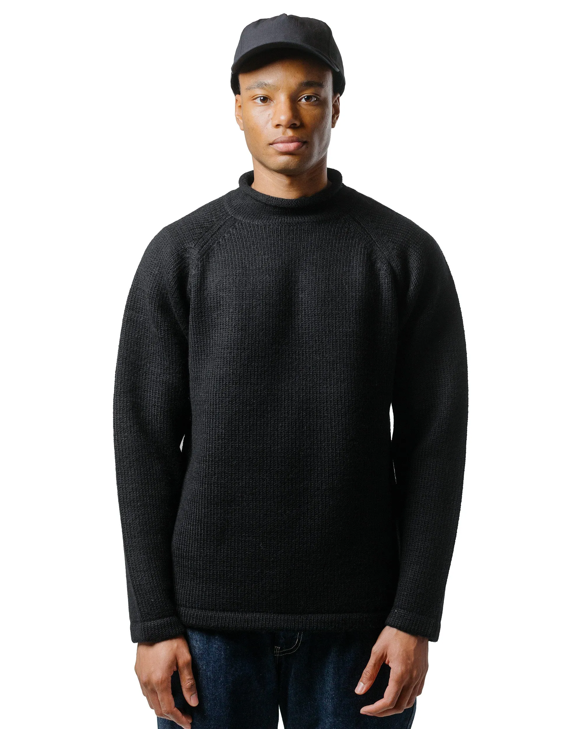 nonnative Adventurer Roll Neck Sweater Wool Yarn Black Sporty Wearable